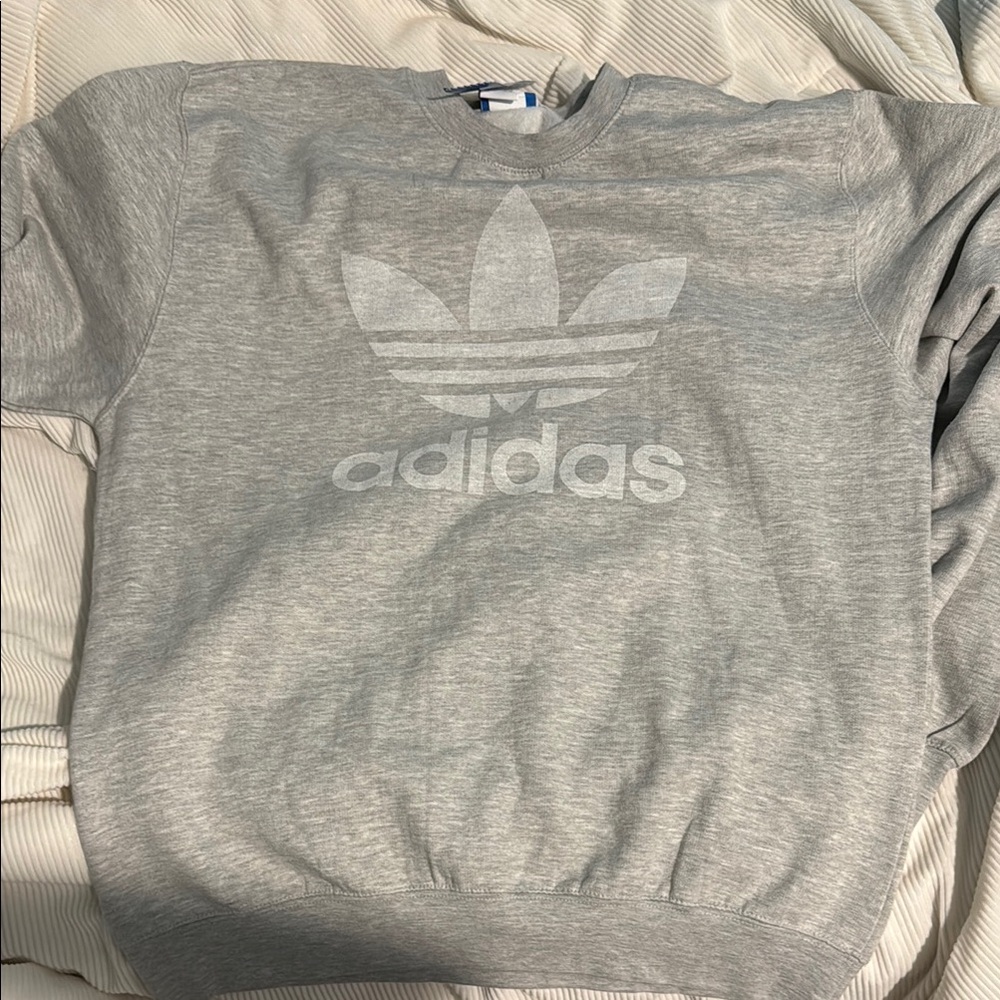 NWT Adidas Gray women’s oversized crewneck